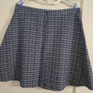 10 Banana Republic Size 8 Boucle A-Line Lined Mini Skirt Navy Blue Tweed